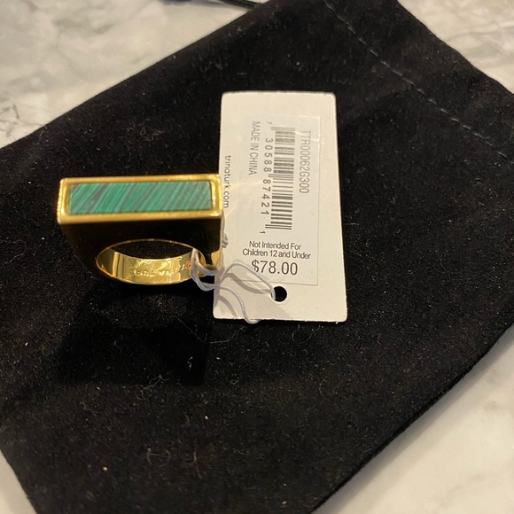 Trina Turk malachite ring size 7 - Picture 2 of 7